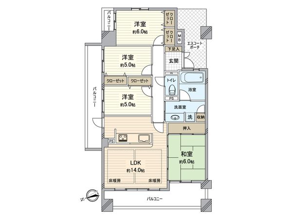 ヴェレーナ京都西向日 間取図(平面図) ヴェレーナ京都西向日 間取図(平面図)