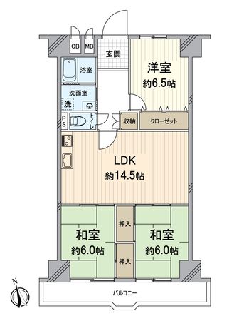 シャルマンコーポ神足 間取図(平面図) シャルマンコーポ神足 間取図(平面図)