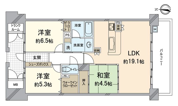 コスモ東向日 間取図(平面図)