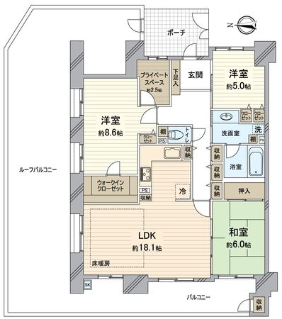ユニ・アルス洛西プレジオ 間取図(平面図) ユニ・アルス洛西プレジオ 間取図(平面図)