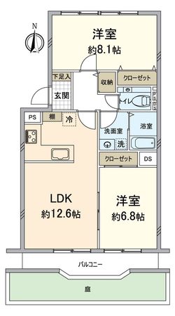ハイコーポ長岡京B棟 間取図(平面図) 間取図(平面図)