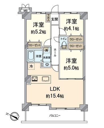 桂グリーンマンション 間取図(平面図) 間取図(平面図)