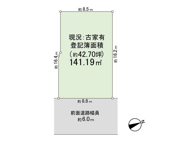 左京区田中飛鳥井町 区画図