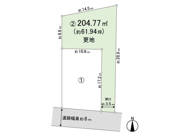 左京区岩倉南木野町2号地 区画図 区画図