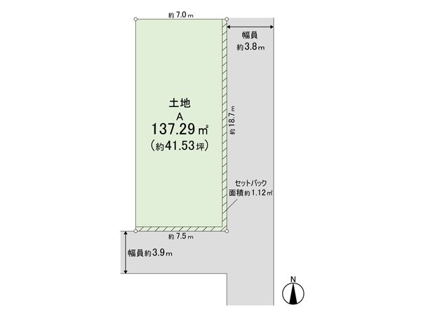 北区紫野今宮町A号地 区画図 北区紫野今宮町A号地 区画図
