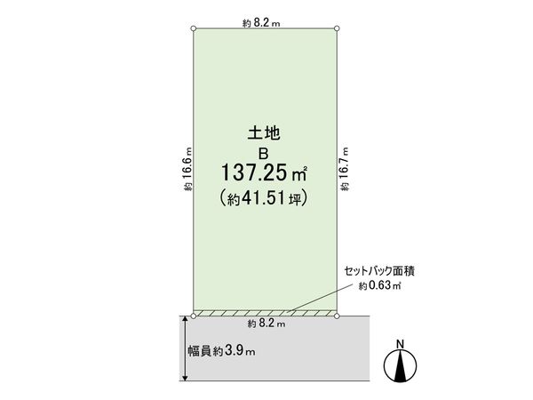 北区紫野今宮町B号地 区画図 北区紫野今宮町B号地 区画図