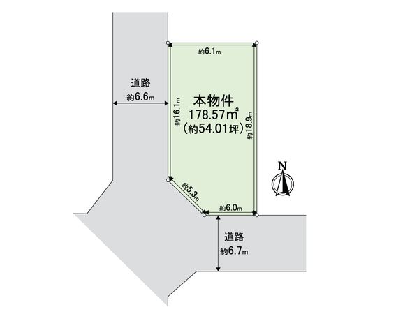 左京区松ケ崎呼返町 区画図