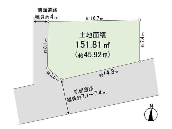 北区上賀茂前田町 区画図