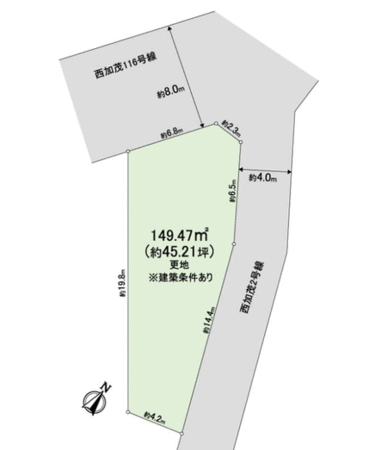 西賀茂北鎮守菴町 4号地 地形図