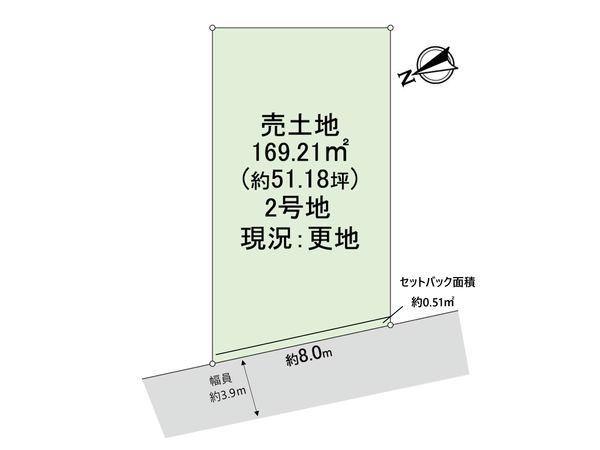 左京区岩倉西五田町 2号地 区画図 左京区岩倉西五田町 2号地 区画図
