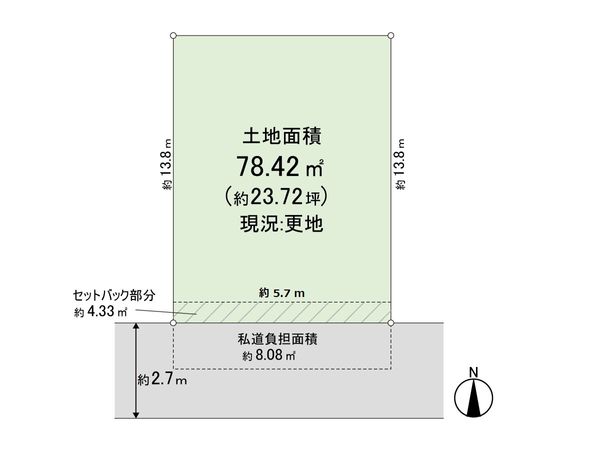 左京区田中東高原町 区画図 左京区田中東高原町 区画図