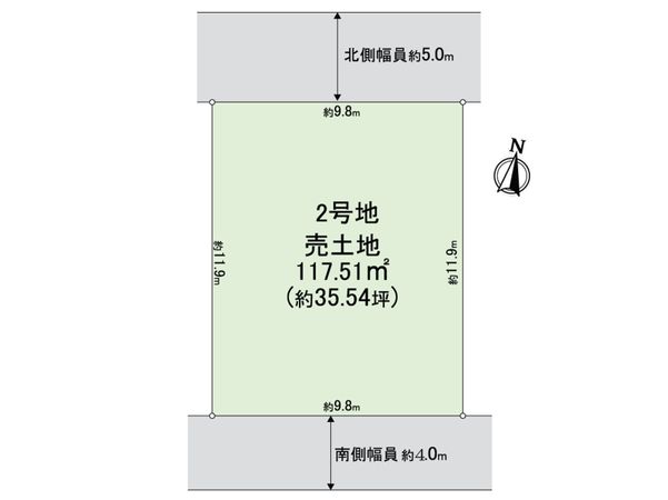 左京区修学院千万田町2号地 区画図 左京区修学院千万田町2号地 区画図