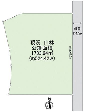 北区大北山原谷乾町 区画図 北区大北山原谷乾町 区画図