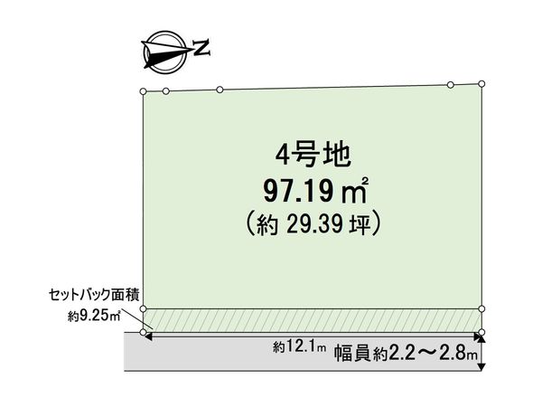 北区紫野上柏野町 4号地 区画図 北区紫野上柏野町 4号地 区画図