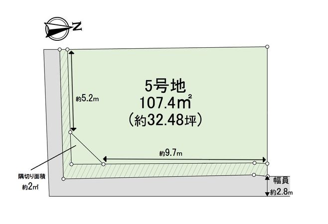 北区紫野上柏野町 5号地 区画図 区画図