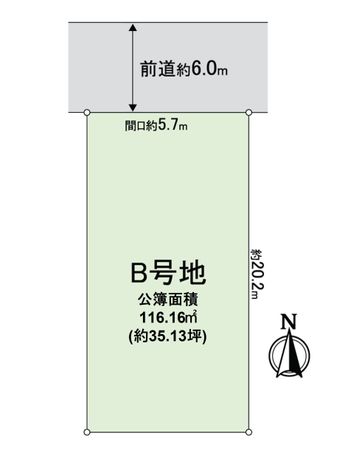左京区松ケ崎三反長町 区画図 左京区松ケ崎三反長町 区画図