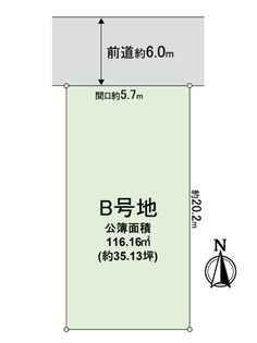 左京区松ケ崎三反長町 区画図