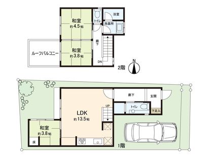 左京区浄土寺上南田町 間取図(平面図)