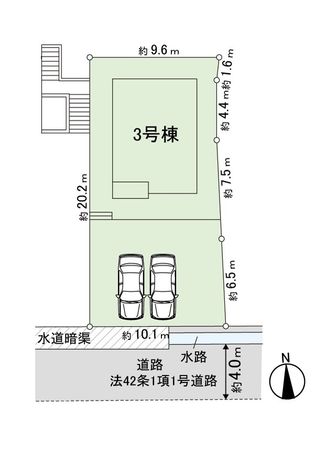 左京区上高野大橋町 3号棟 区画図 区画図