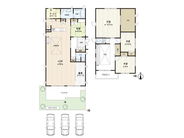 左京区岩倉幡枝町 間取図(平面図) 間取図(平面図)