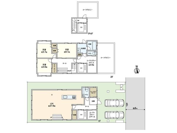 北区大宮中ノ社町 間取図(平面図)
