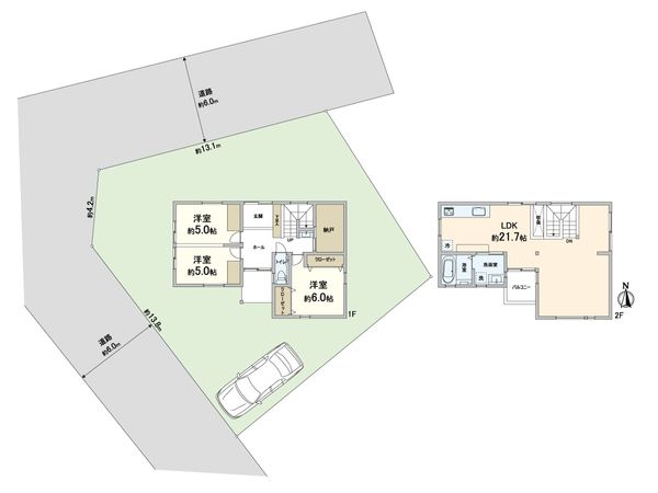 左京区上高野東山 間取図(平面図) 左京区上高野東山 間取図(平面図)