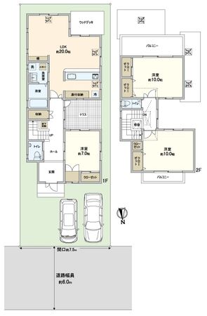下鴨西梅ノ木町 戸建 間取図(平面図)