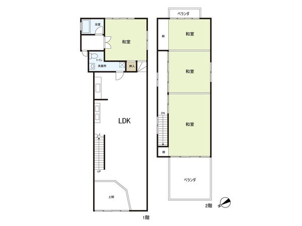 北区紫竹上堀川町 間取図(平面図) 北区紫竹上堀川町 間取図(平面図)
