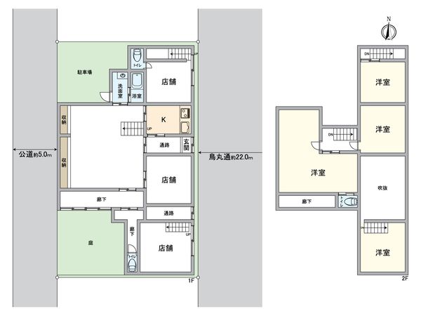 上京区今出川通烏丸東入相国寺門前町 間取図(平面図) 上京区今出川通烏丸東入相国寺門前町 間取図(平面図)