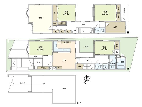 北区紫野西蓮台野町 間取図(平面図) 北区紫野西蓮台野町 間取図(平面図)
