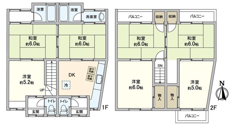 北区紫竹竹殿町 間取図(平面図) 間取図(平面図)