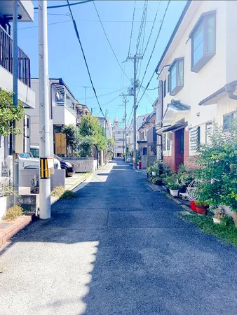 前面道路東向き