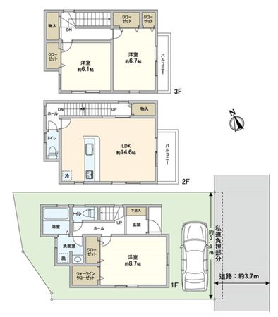 左京区田中玄京町 間取図(平面図) 左京区田中玄京町 間取図(平面図)
