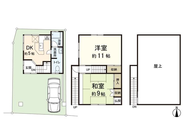左京区田中里ノ内町 間取図(平面図) 左京区田中里ノ内町 間取図(平面図)