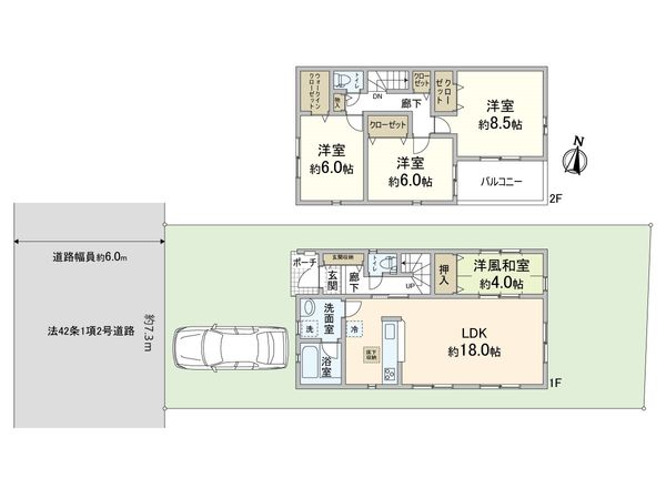 北区西賀茂北今原町 間取図(平面図)