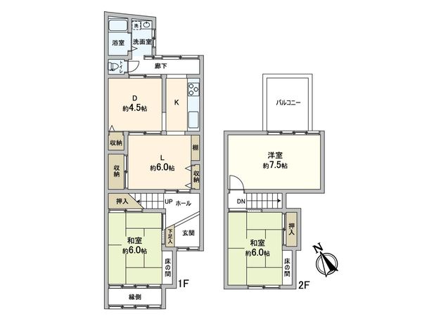左京区黒谷町 間取図(平面図) 左京区黒谷町 間取図(平面図)