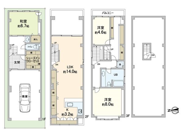 北区小山初音町 間取図(平面図) 北区小山初音町 間取図(平面図)