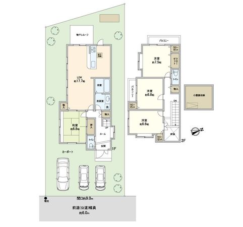 左京区岩倉幡枝町 間取図(平面図) 左京区岩倉幡枝町 間取図(平面図)