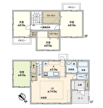 左京区修学院辻ノ田町 間取図(平面図) 左京区修学院辻ノ田町 間取図(平面図)