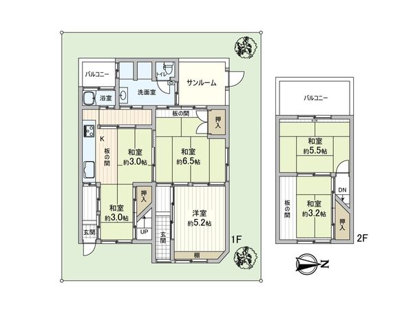 北区紫野上柏野町 間取図(平面図) 北区紫野上柏野町 間取図(平面図)