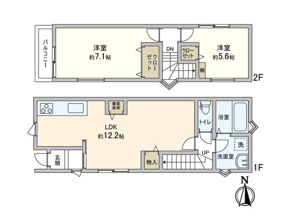 北区大宮上ノ岸町 間取図(平面図)