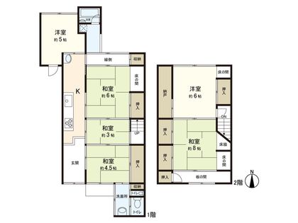 左京区田中関田町 間取図(平面図)
