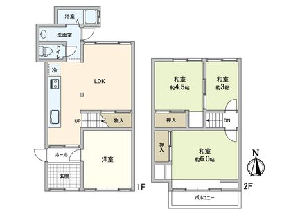 左京区北白川山ノ元町 間取図(平面図)