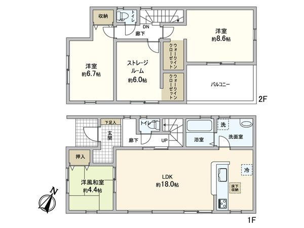 北区鷹峯南鷹峯町 2号棟 間取図(平面図) 北区鷹峯南鷹峯町 2号棟 間取図(平面図)