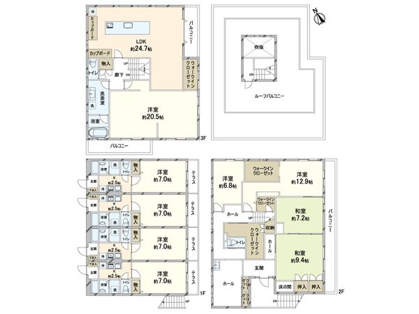 北区小山北上総町 間取図(平面図) 北区小山北上総町 間取図(平面図)