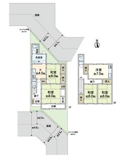 北区衣笠開キ町 間取図(平面図)