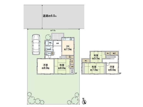 北区西賀茂上庄田町 間取図(平面図) 北区西賀茂上庄田町 間取図(平面図)
