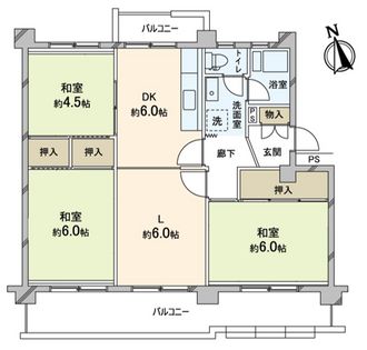 東大路高野第3住宅 間取図(平面図)