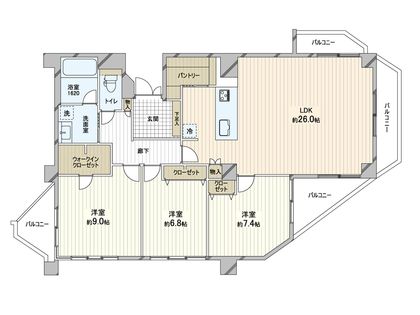 ライオンズマンション上賀茂 間取図(平面図)