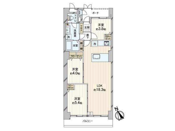 じょい下鴨 間取図(平面図) 間取図(平面図)